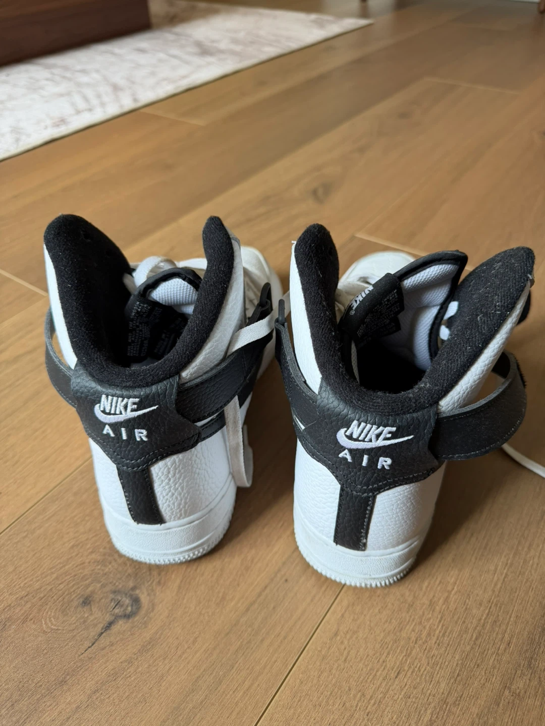 Nike Air Force 1 High Top Sneakers White Black - photo 3