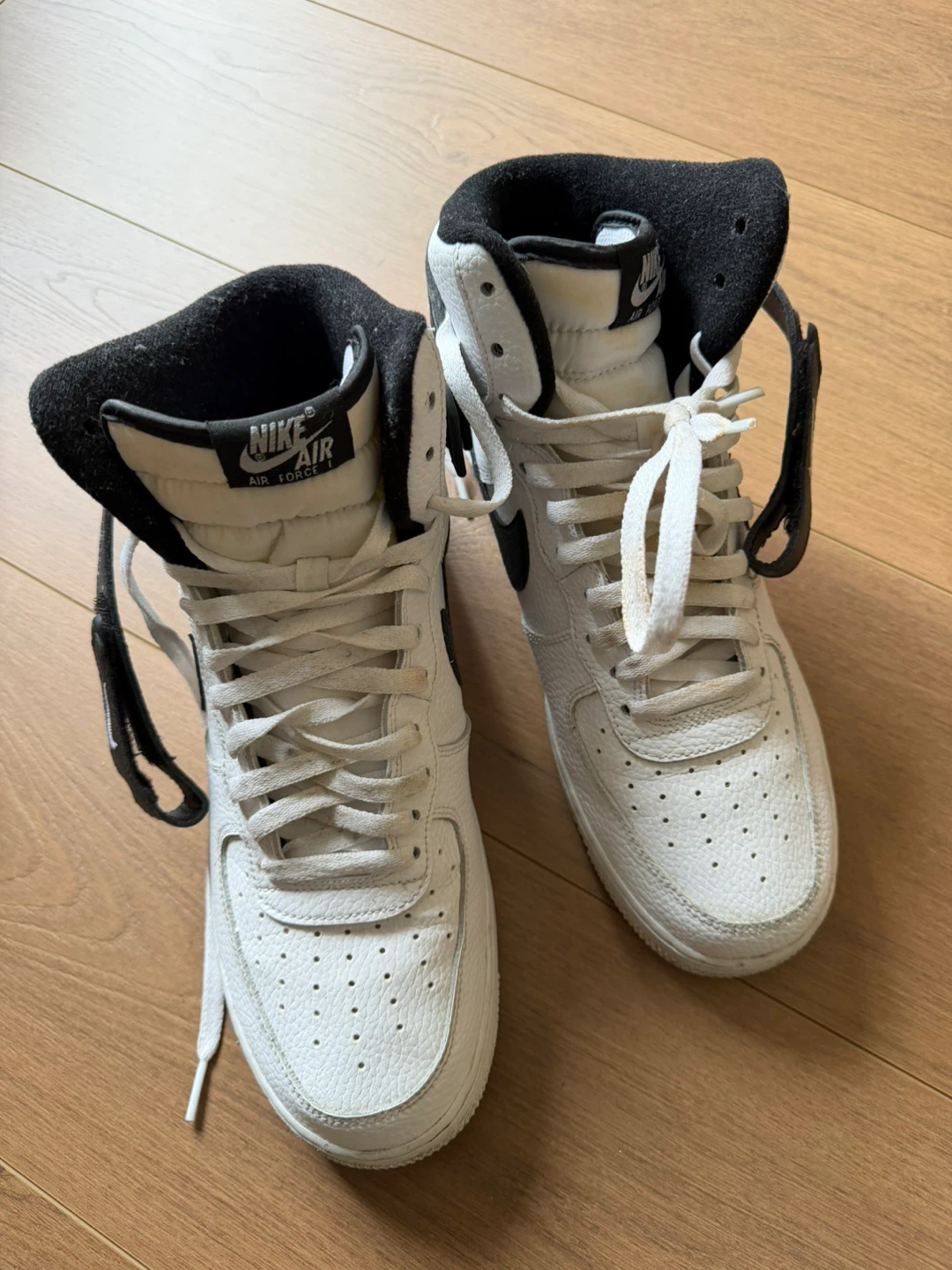 Nike Air Force 1 High Top Sneakers White Black