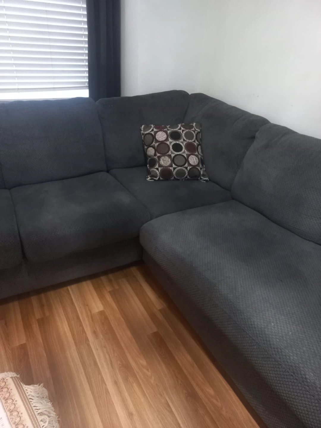 Dark Gray Hanley L-Shaped Sectional Sofa - photo 4