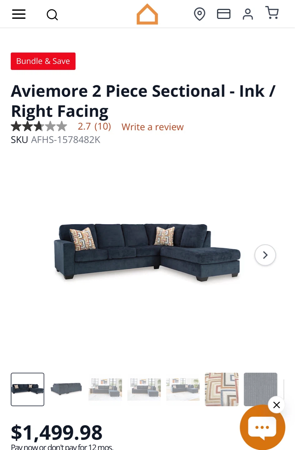 Dark Gray Hanley L-Shaped Sectional Sofa