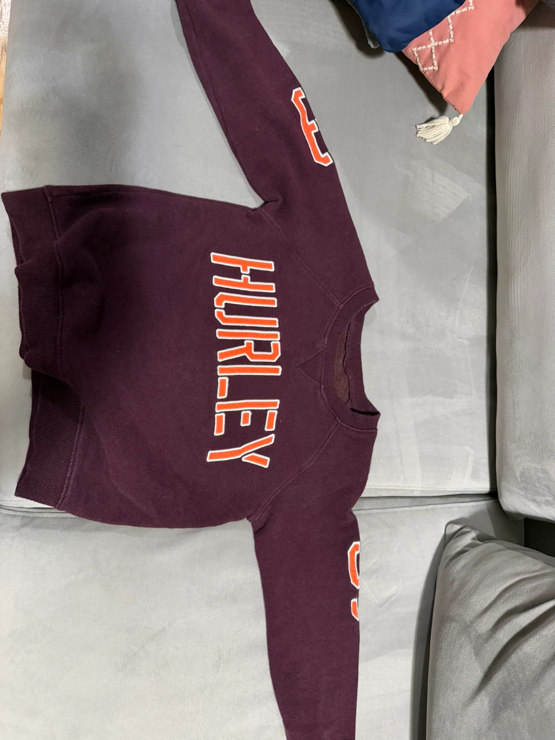 Hurley Burgundy Crewneck Sweatshirt Size 6