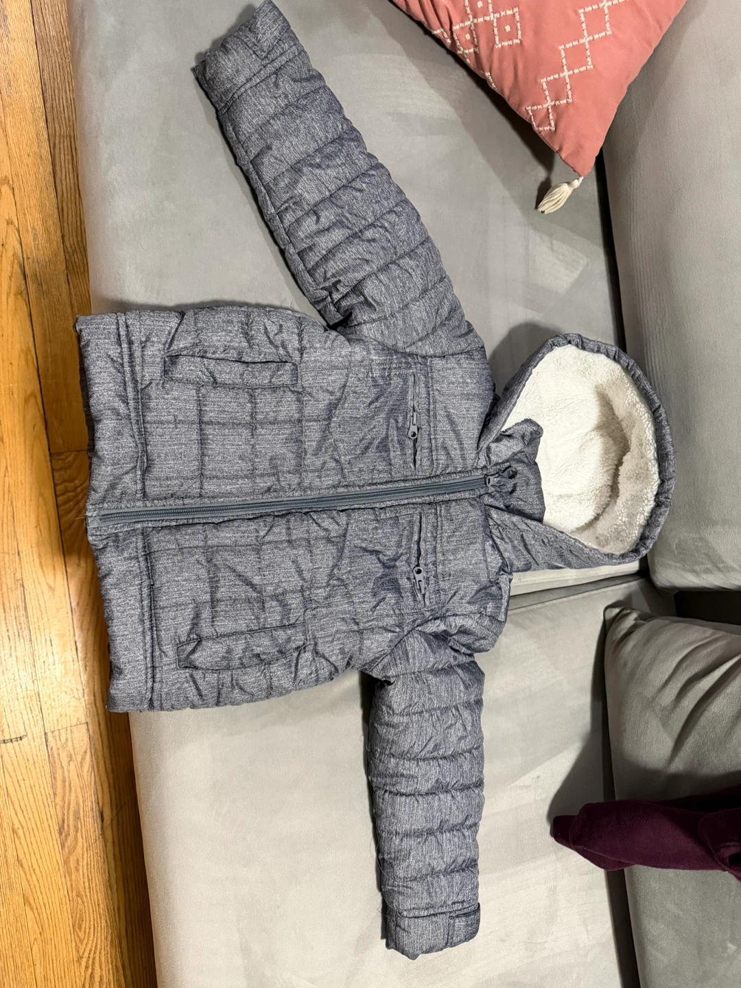 Only Kids Apparel Gray Puffer Jacket Size S (4) - photo 2