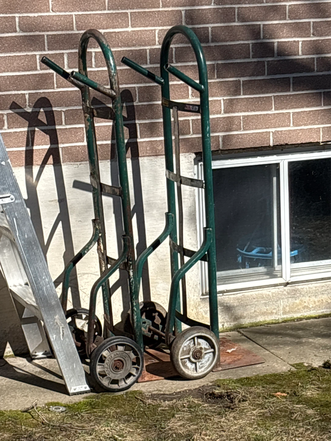 Two Green Hand Trucks / Dollies