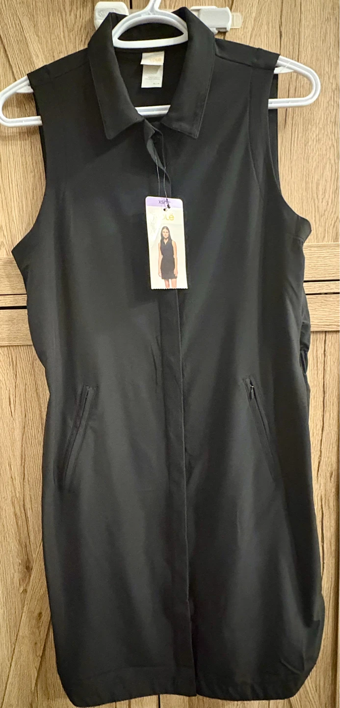 LOLE Women's Black Sleeveless Shirt Dress XS/TP - photo 4