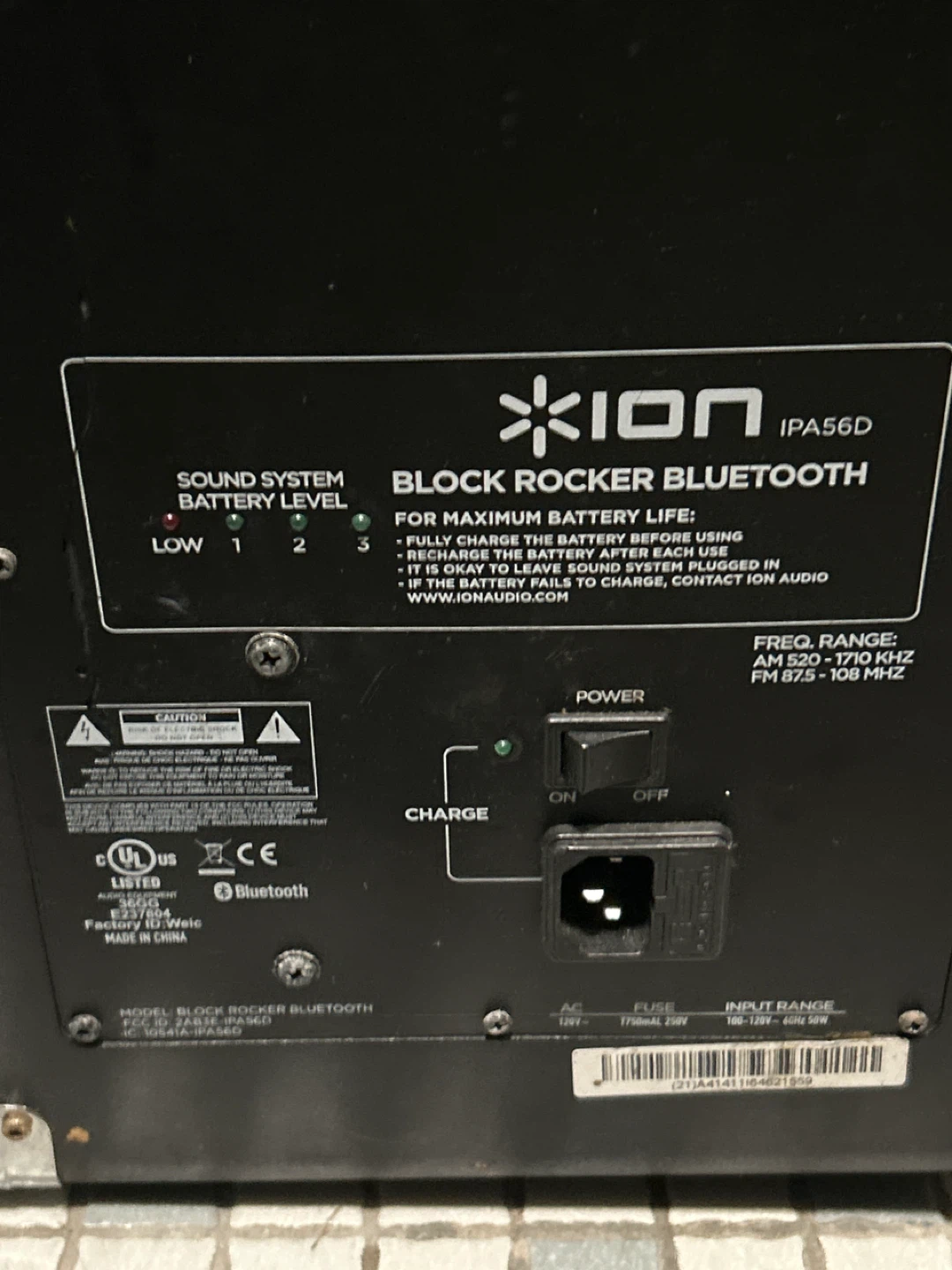 ION Block Rocker Bluetooth Speaker IPA56D - photo 2