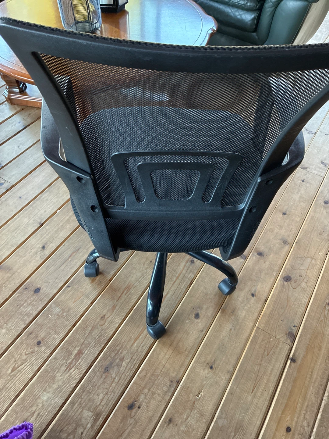 Black Office Chair with Mesh Back