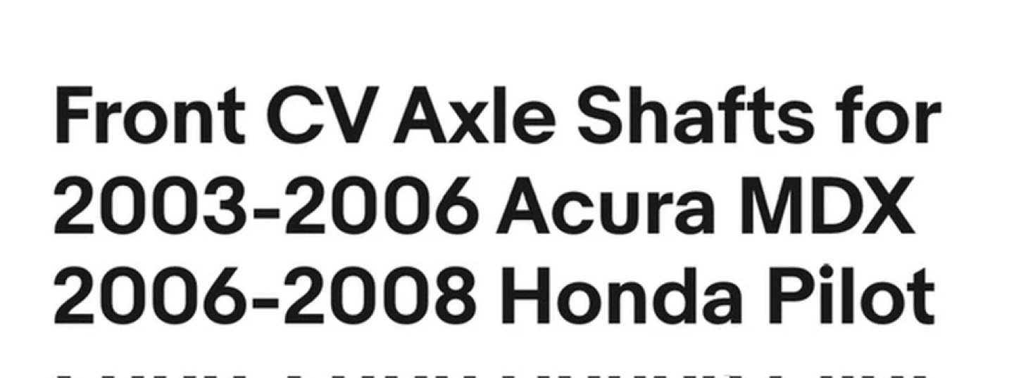 Front passenger side Axle Shafts  2006-2008 Honda Pilot