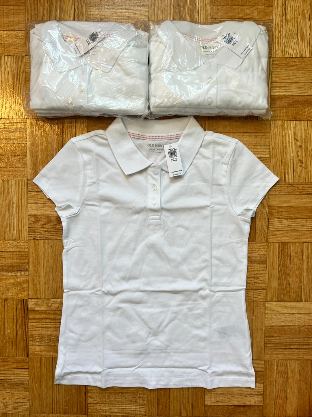 8 New Old Navy White Polo Shirts