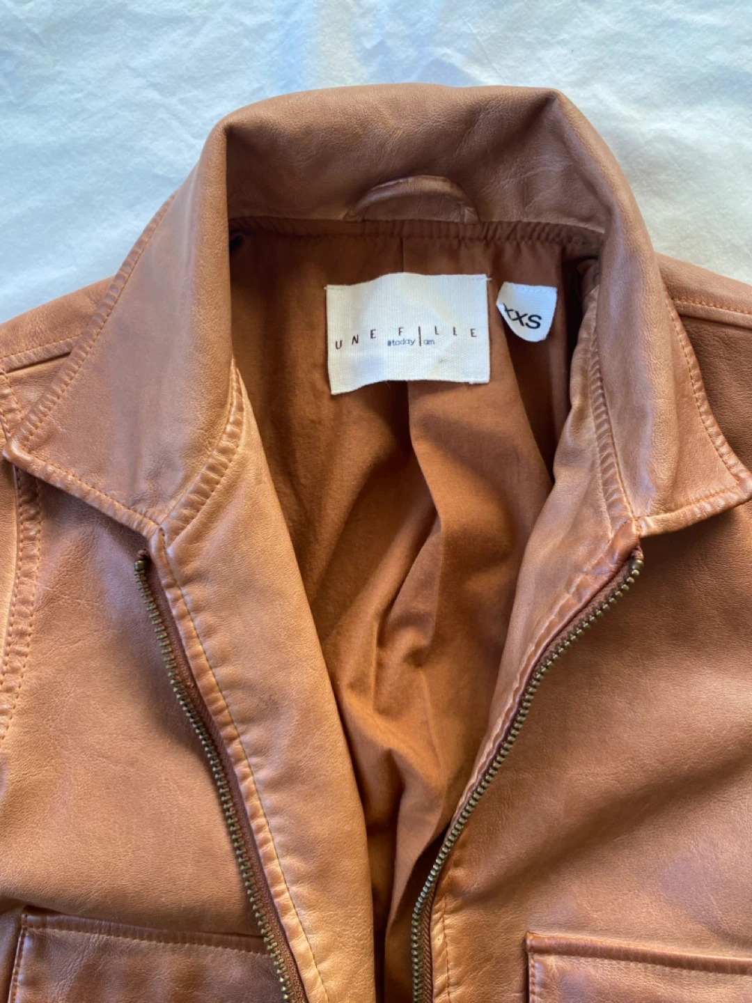 Kids Brown Bomber Jacket size 5-6 yrs - photo 2