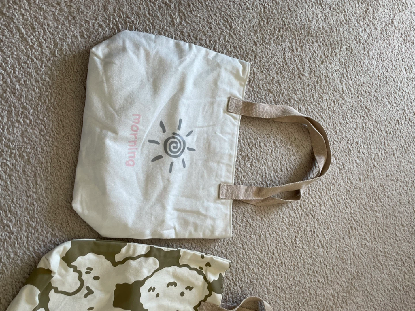 Canvas Tote Bag with Cute Print