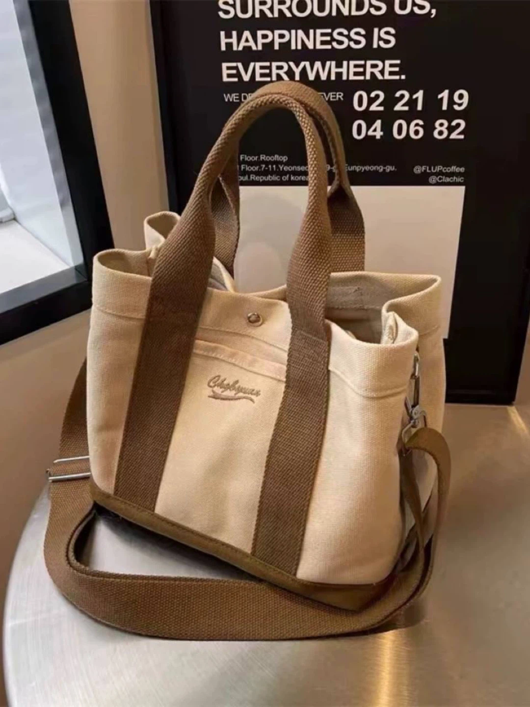 Canvas Tote Bag with Adjustable Strap - photo 4