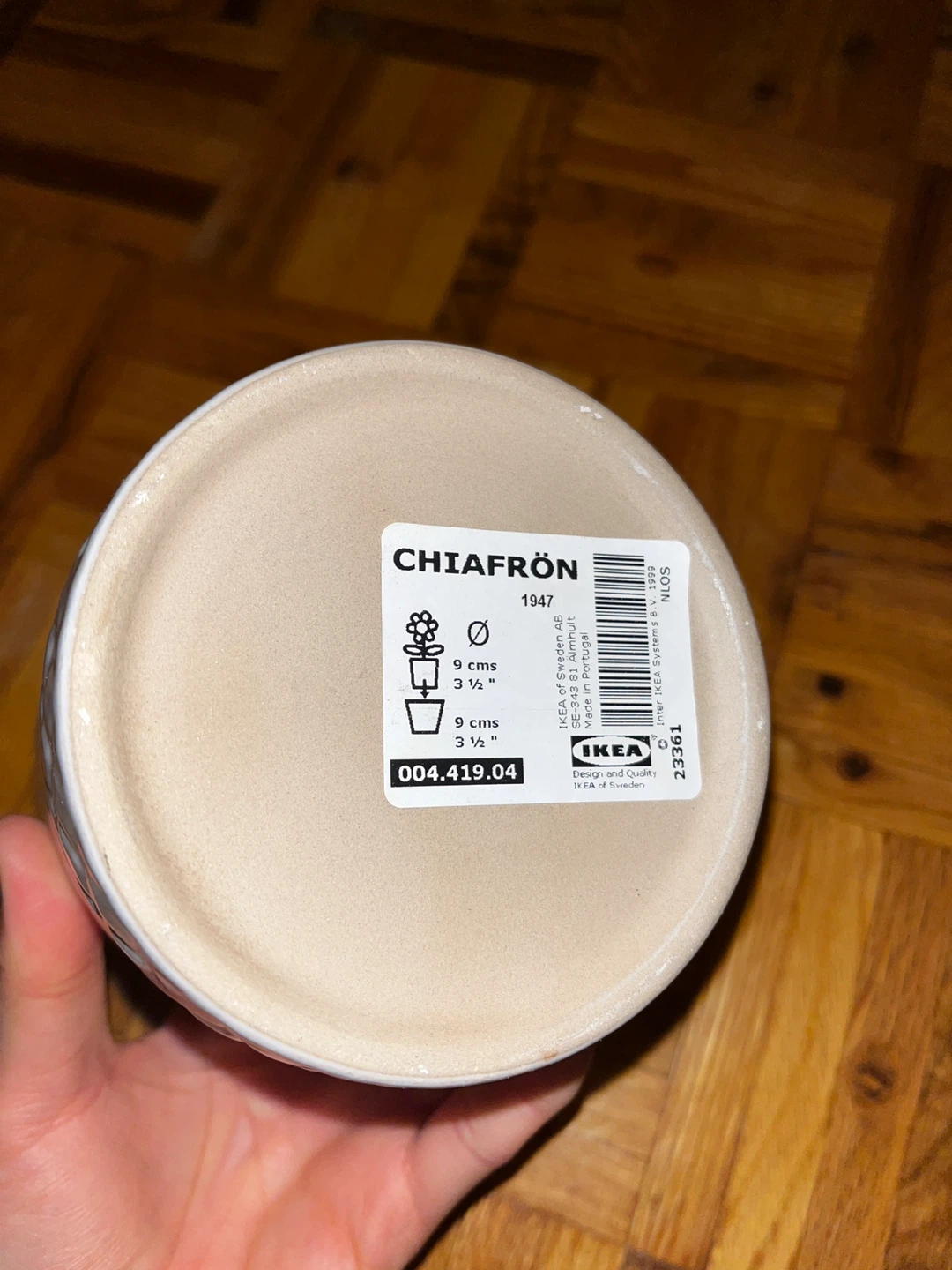 IKEA CHIAFRÖN Ceramic Plant Pot White 9cm - photo 2