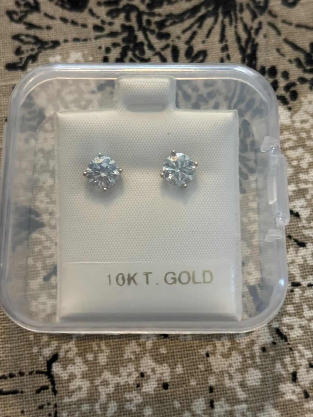 2.04CT Lab Grown Diamond Stud Earrings 10K White Gold - photo 4