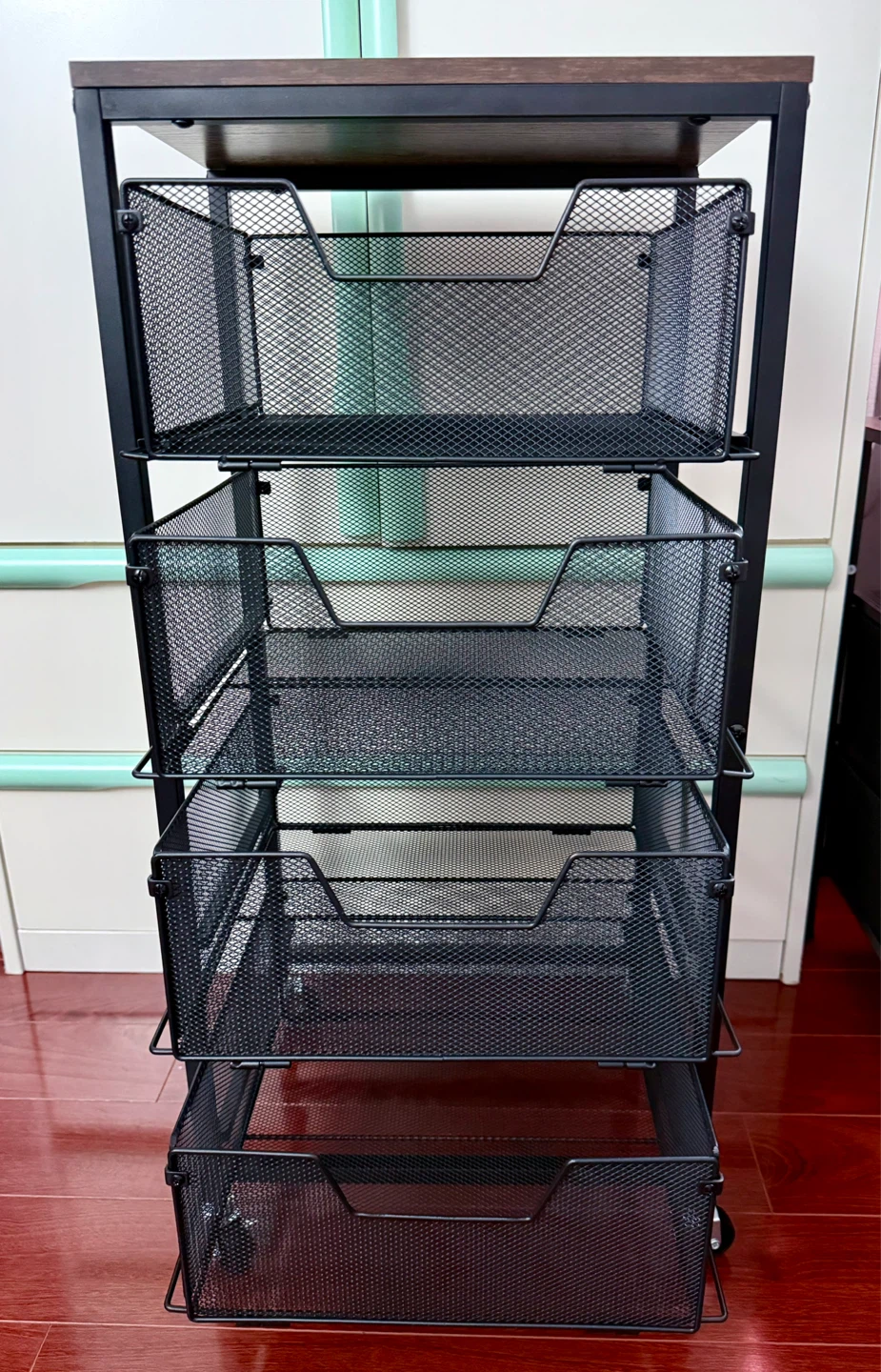 4 Tier Rolling Storage Cart with Drawer - photo 4