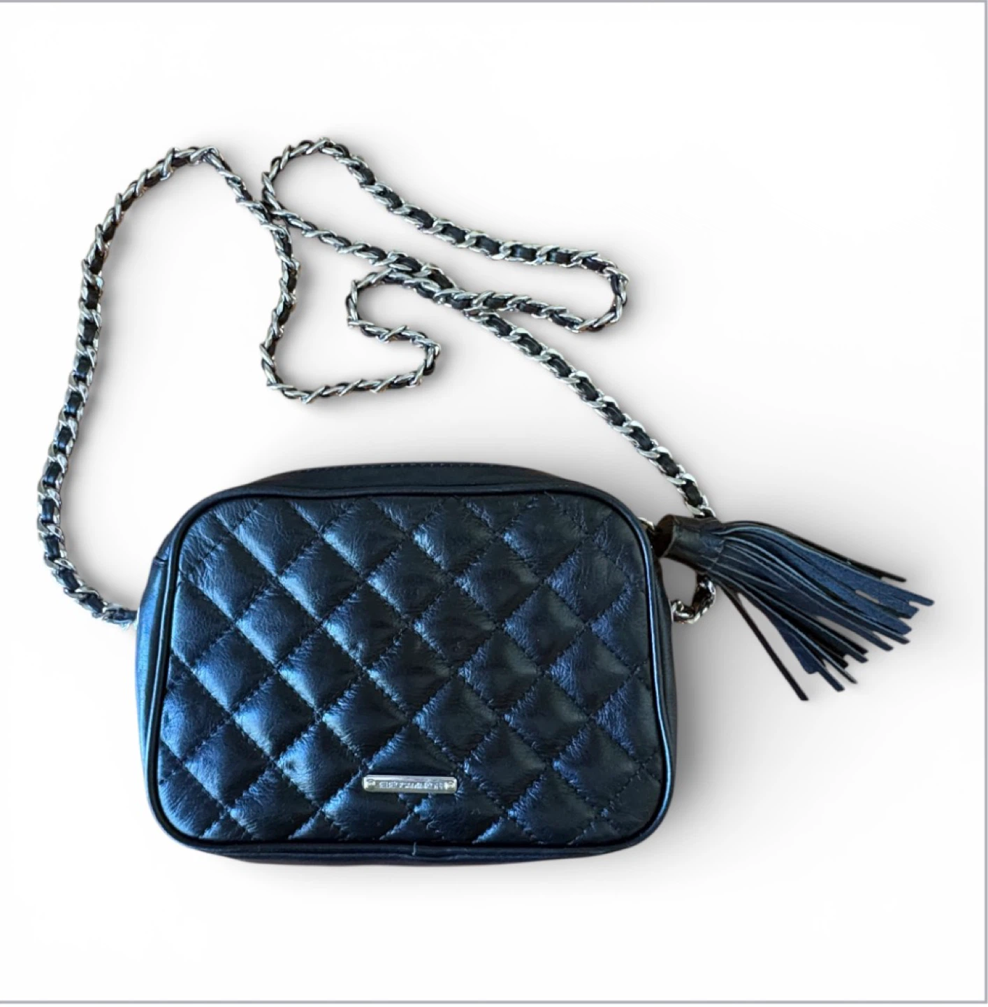 Authentic Rebecca Minkoff Black Quilted Crossbody Bag