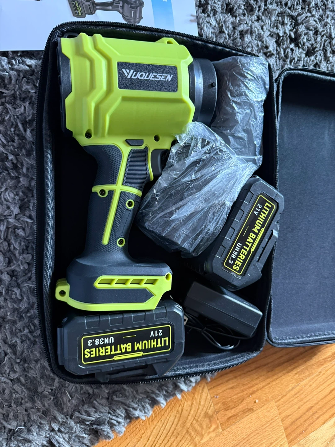 YUQESEN Handheld Blower with 2 Batteries and Charger