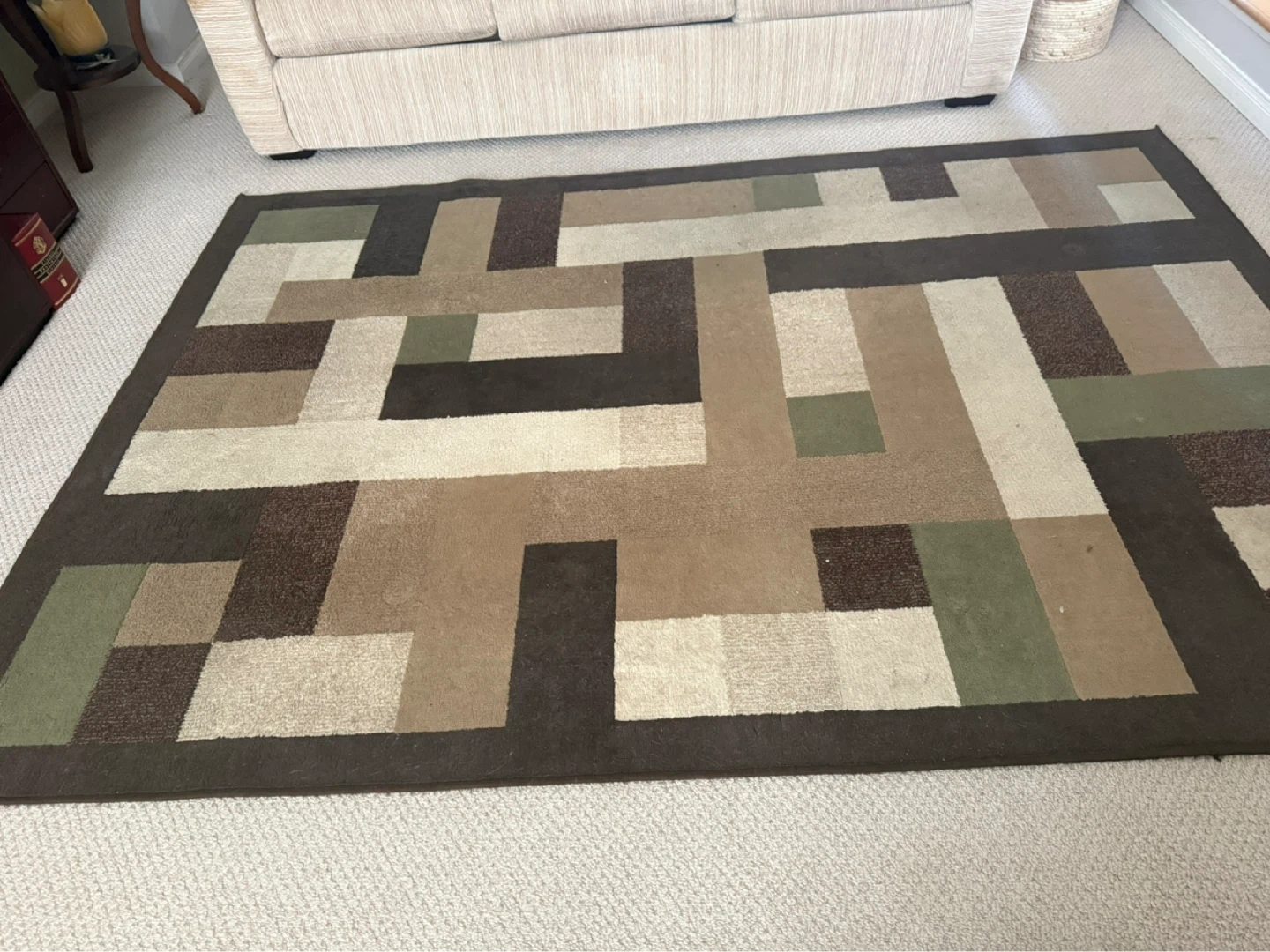 Large Earth tone Geometric Area Rug