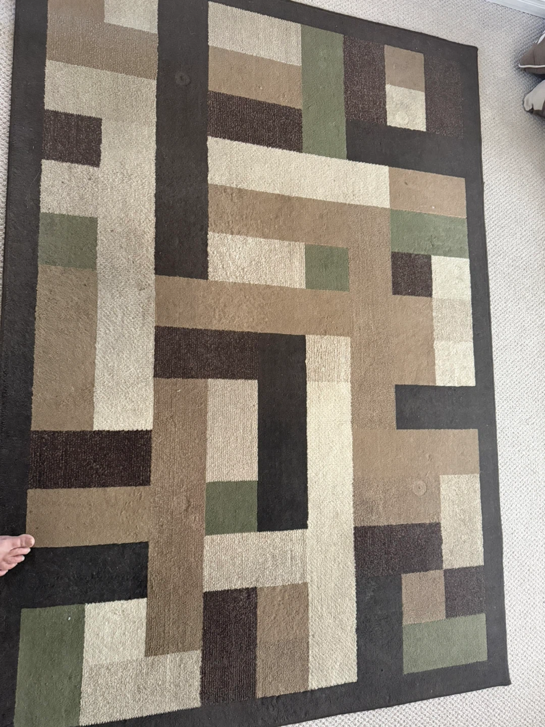 Large Earth tone Geometric Area Rug - photo 2