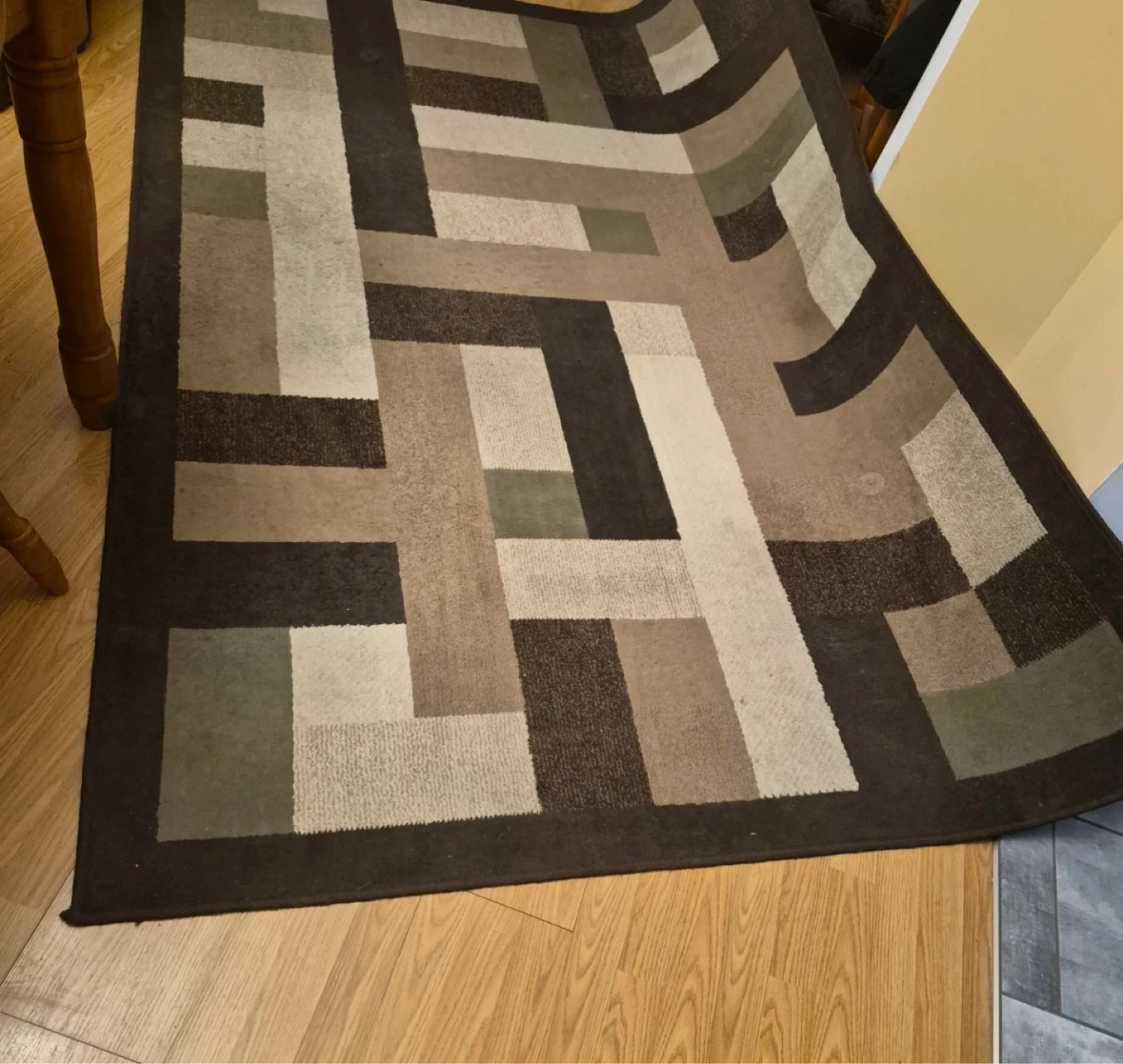 Large Earth tone Geometric Area Rug - photo 3