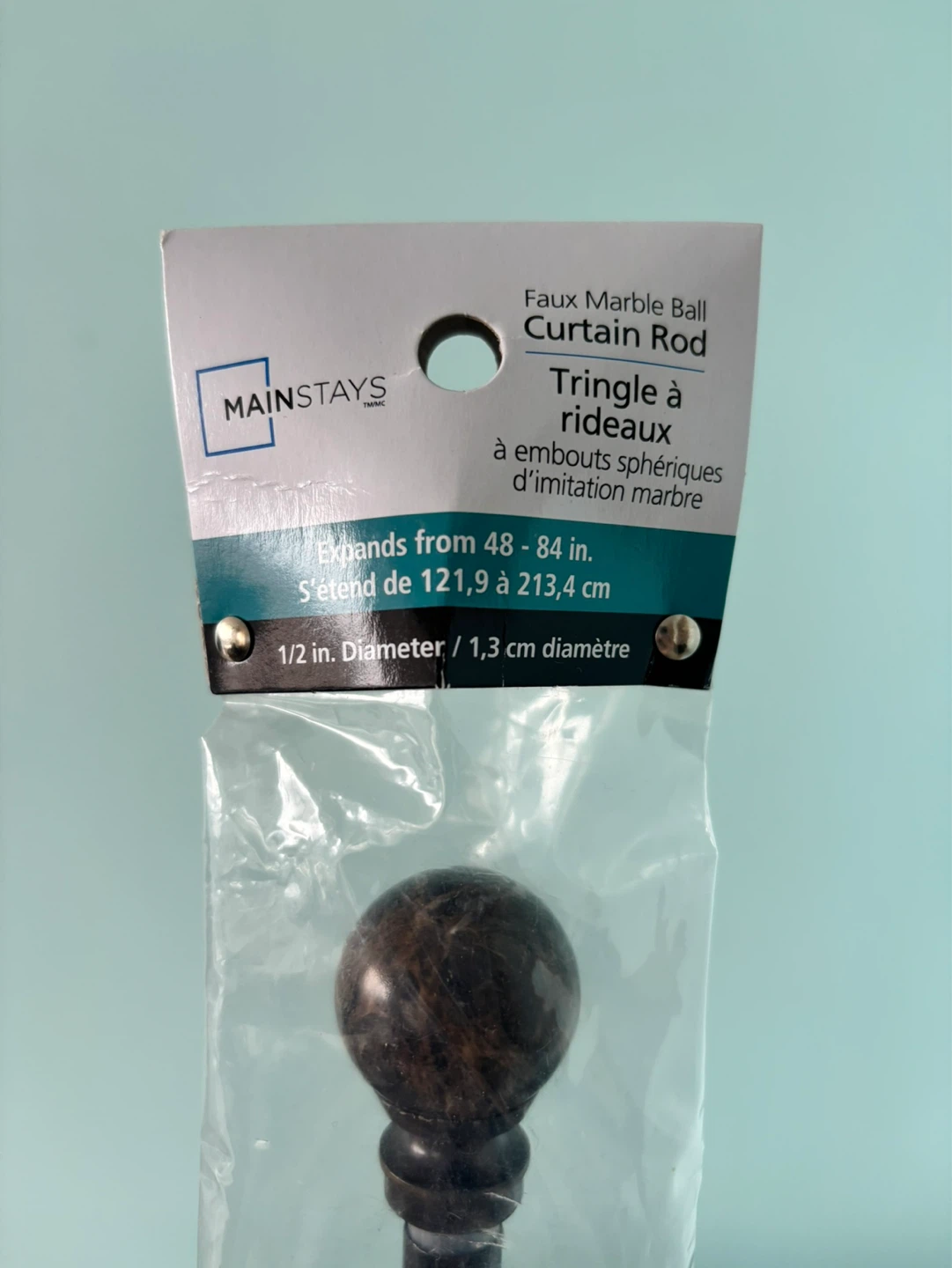 Mainstays Faux Marble Ball Curtain Rod - photo 2