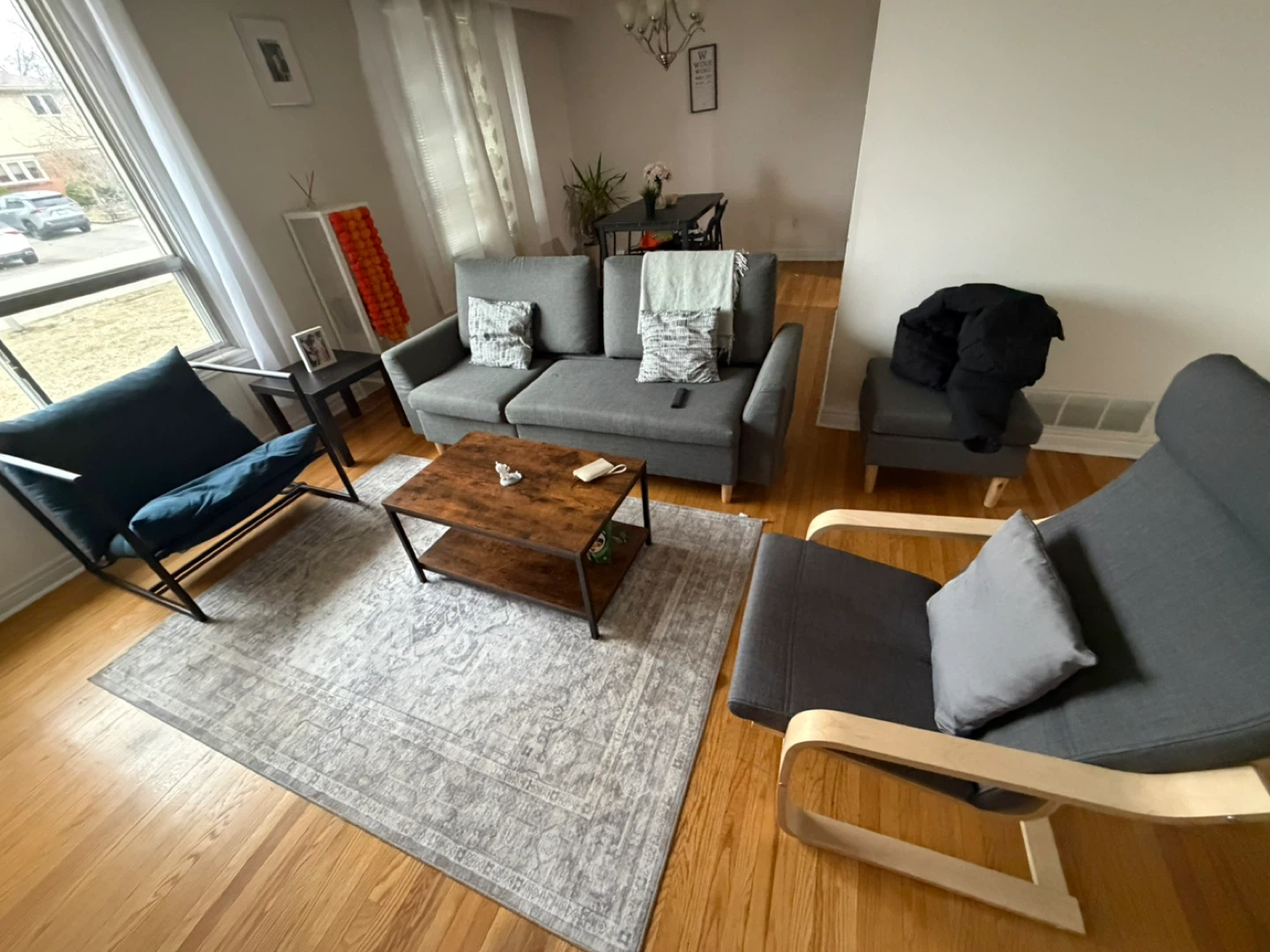 Grey Sofa with Ottoman - photo 3