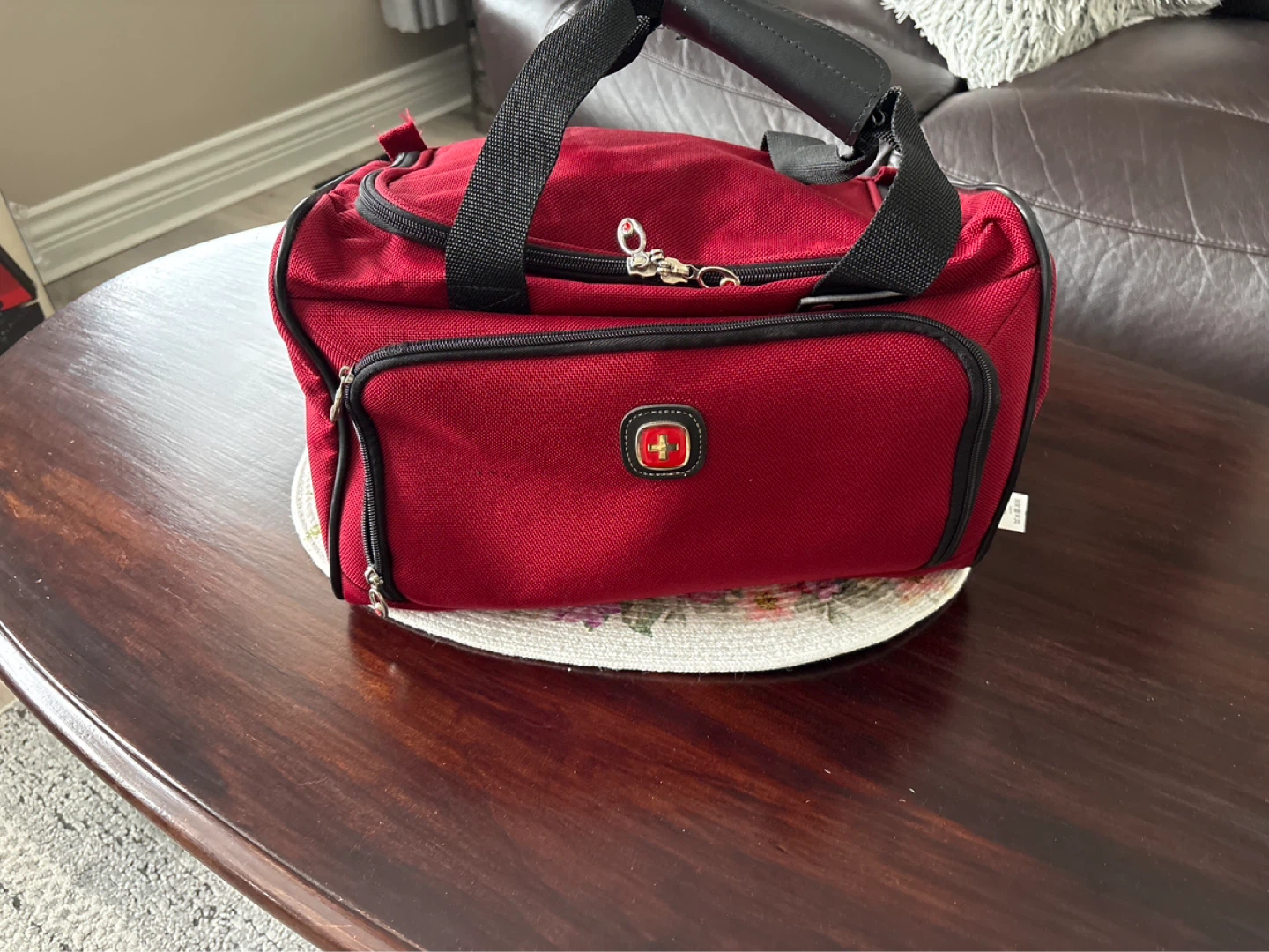 Red Swiss Gear Duffle Bag