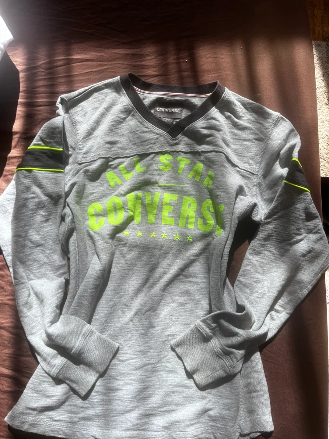 Retro Converse Grey "All Star Converse" Long Sleeve top