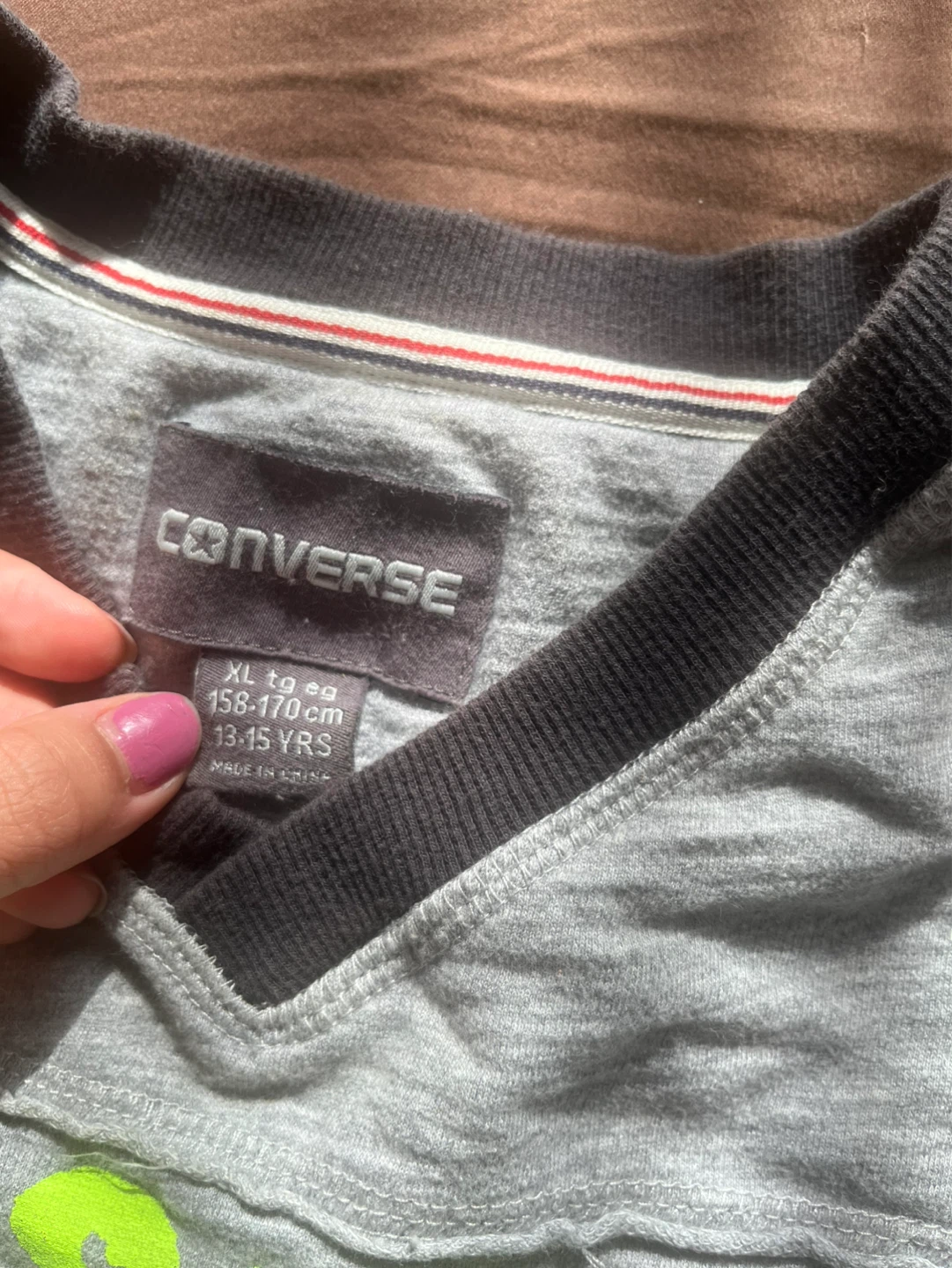 Retro Converse Grey "All Star Converse" Long Sleeve top - photo 3
