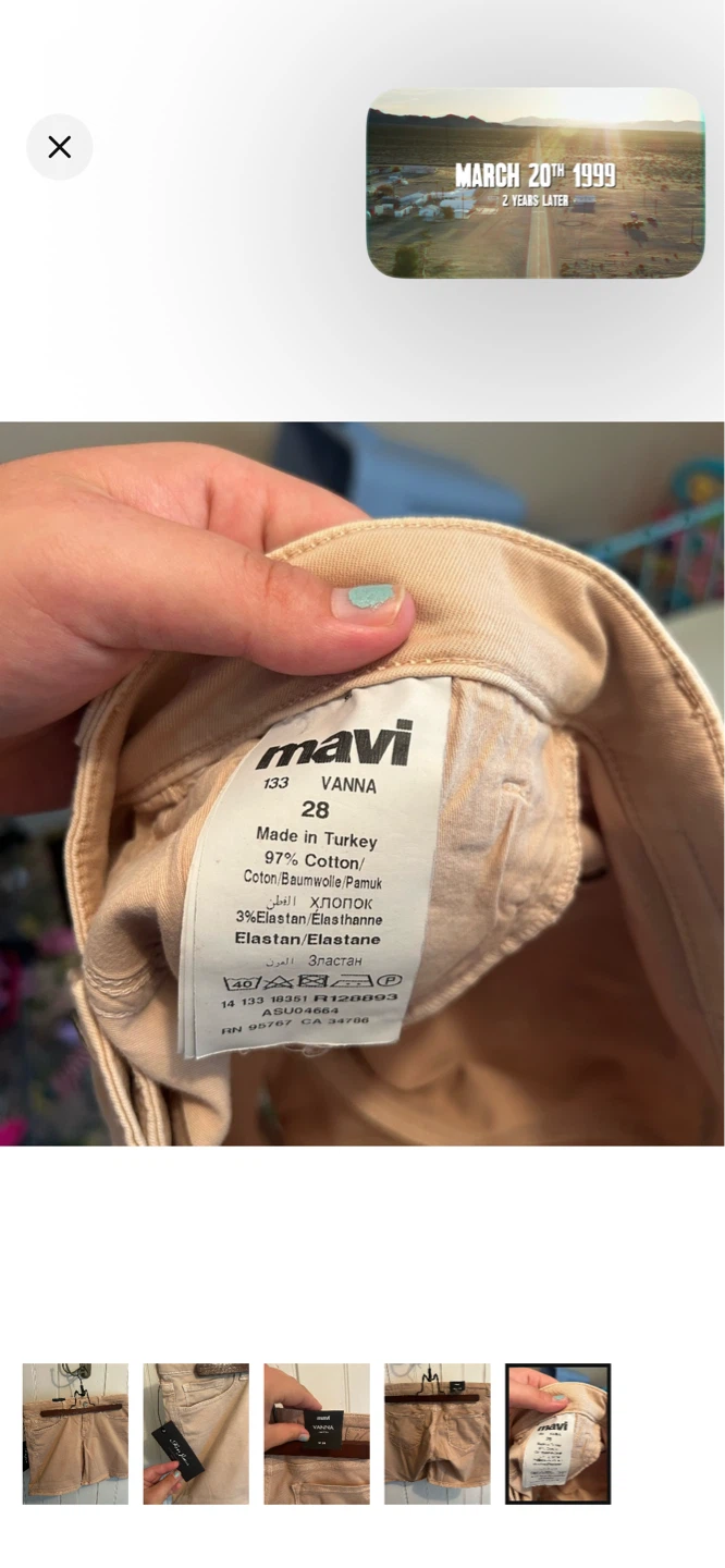 Mavi Vanna Low Rise Shorts Size 28 - photo 5