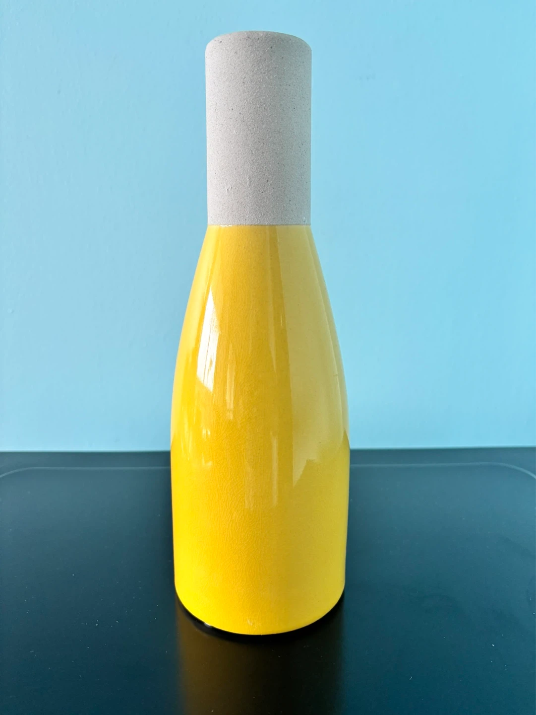 Bouclair Yellow Ceramic Vase