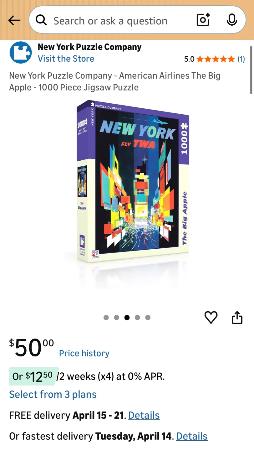 “The Big Apple” 1000 Piece Jigsaw Puzzle - photo 2