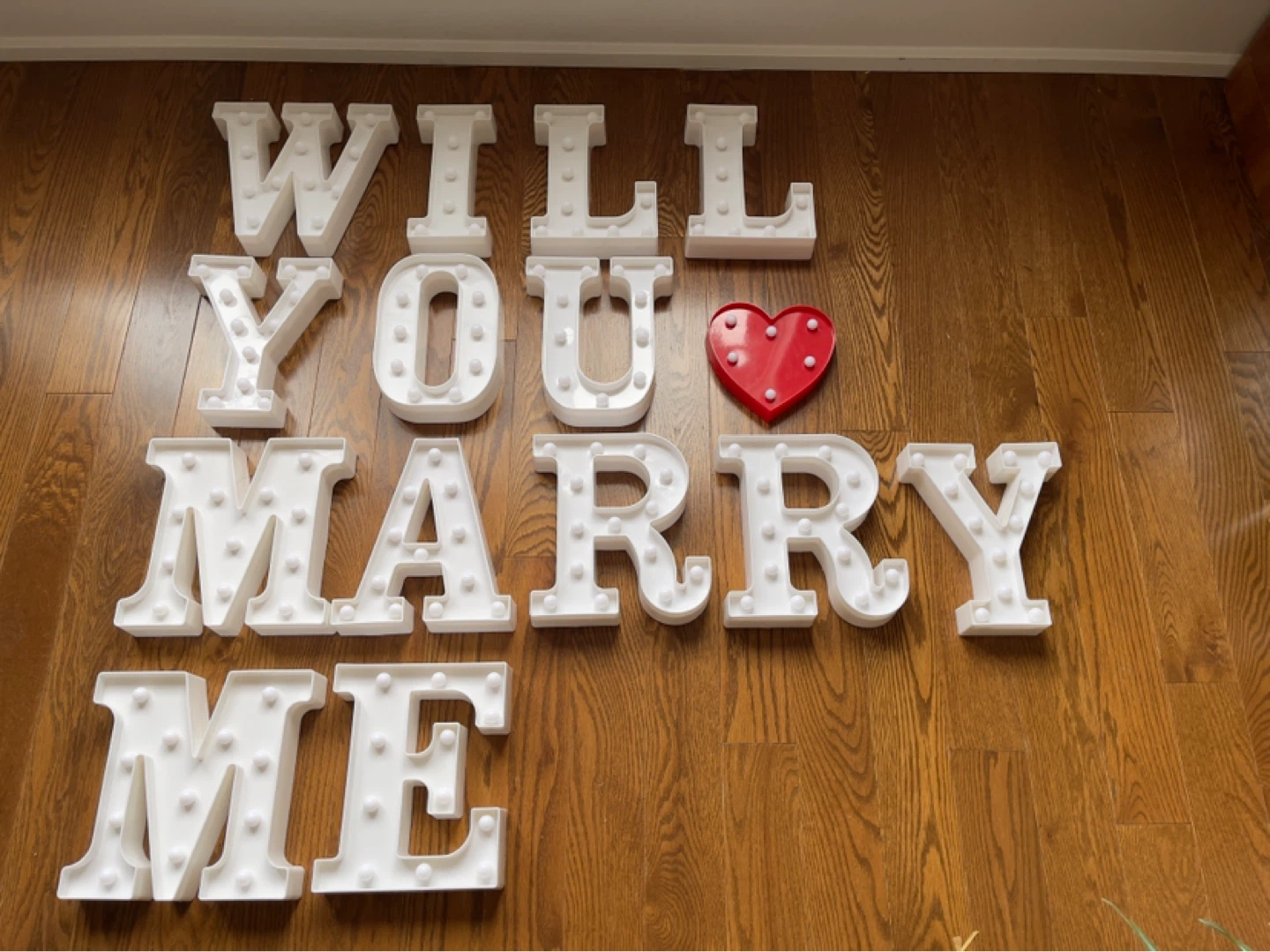 Light-up "Will You Marry Me" Proposal Marquee Letters