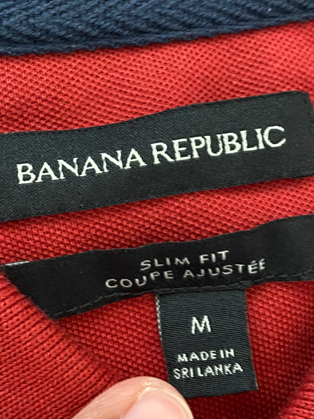 Banana Republic Slim Fit Polo Shirts (2) - Red & Grey - Size M - photo 3