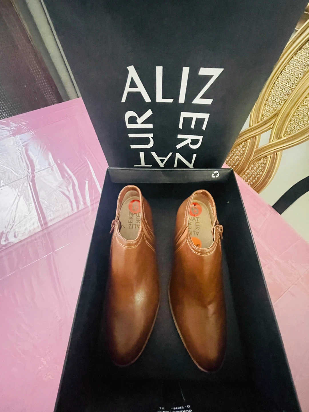 Naturalizer Brown Leather Ankle Boots