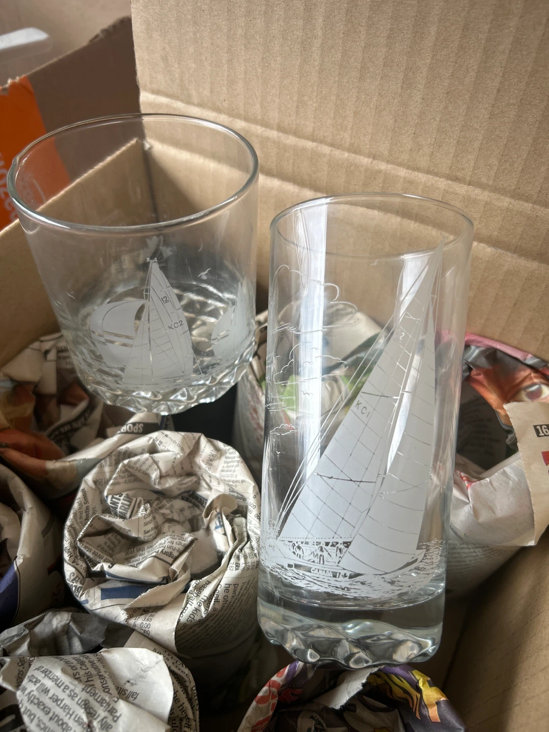 Set of 15 Sailboat Glasses