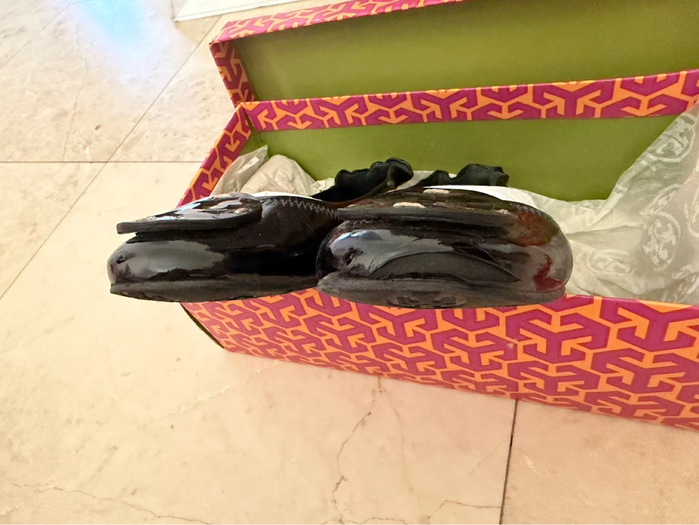 Tory Burch Patent Reva Ballet (black) size 5.5 - photo 4