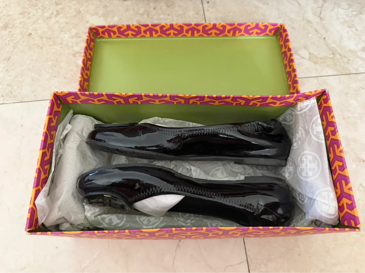 Tory Burch Patent Reva Ballet (black) size 5.5 - photo 5