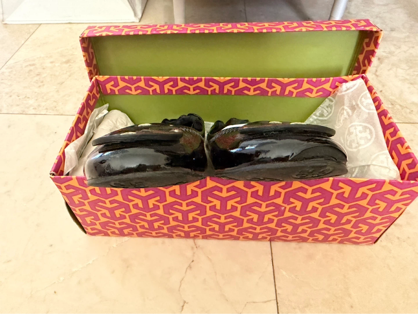 Tory Burch Patent Reva Ballet (black) size 5.5 - photo 3