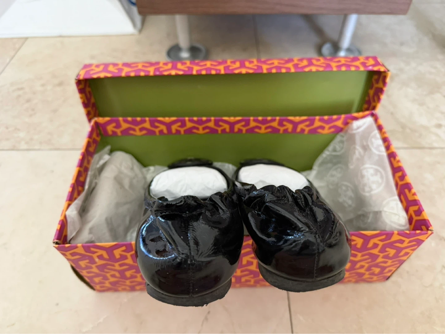 Tory Burch Patent Reva Ballet (black) size 5.5 - photo 2