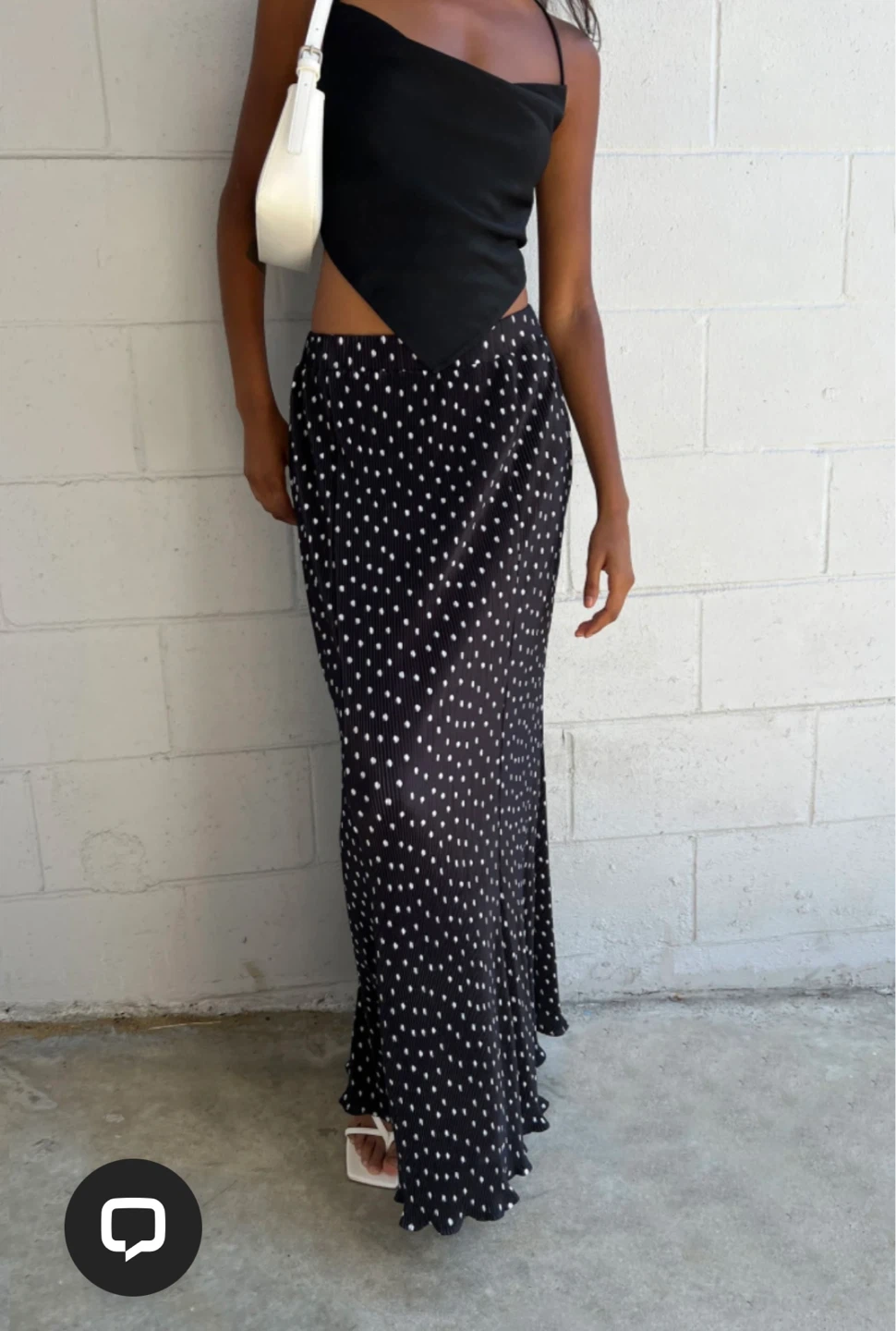 OAK + FORT - PLEATED PRINTED MAXI SKIRT