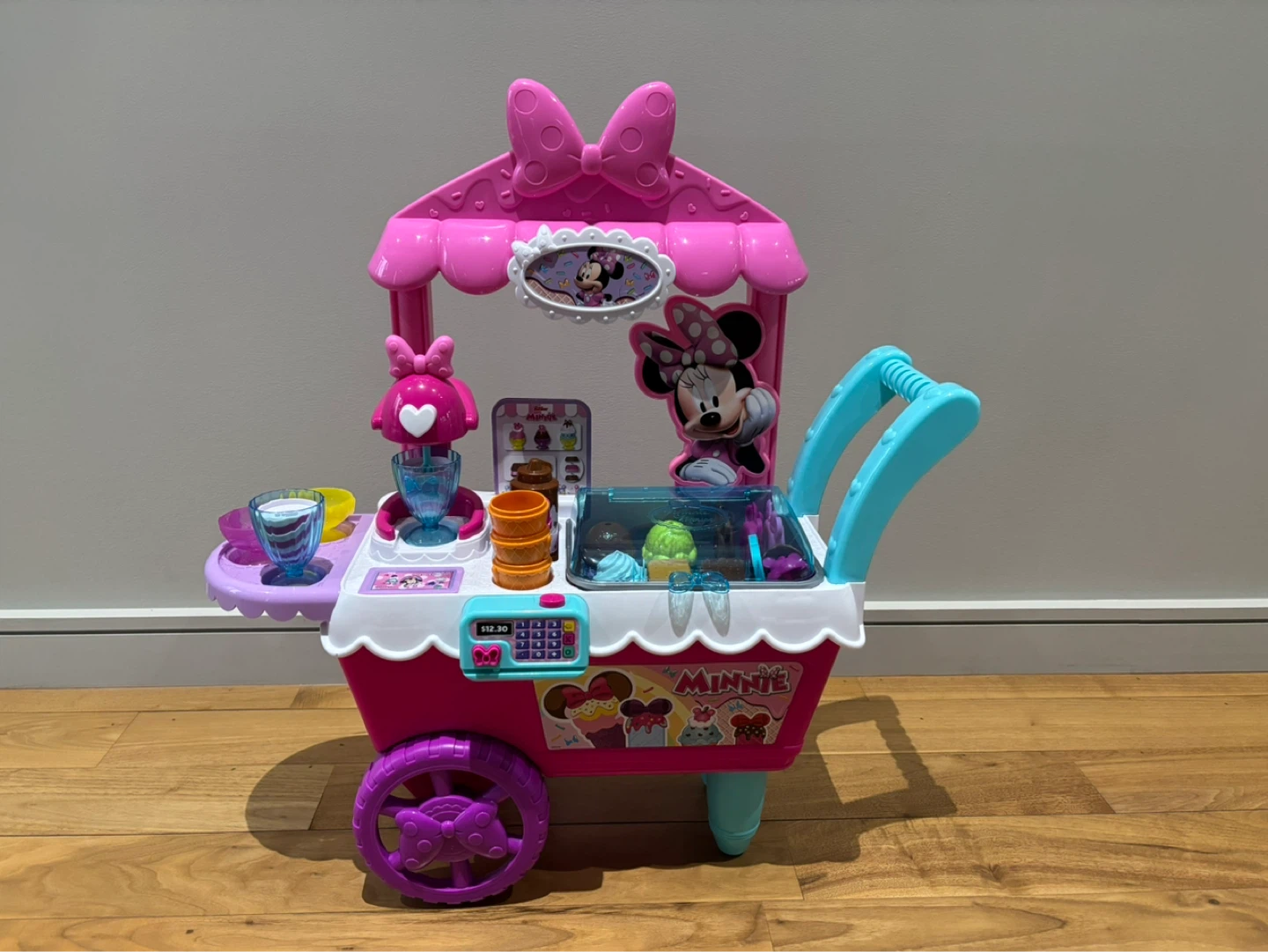 Minnie Mouse Ice Cream Cart Toy – with Sounds & Moving Parts