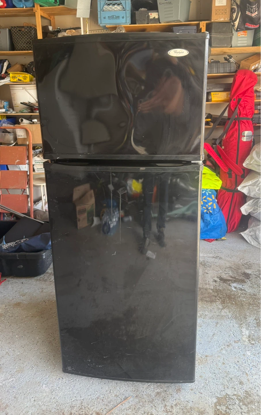 Black Whirlpool Refrigerator