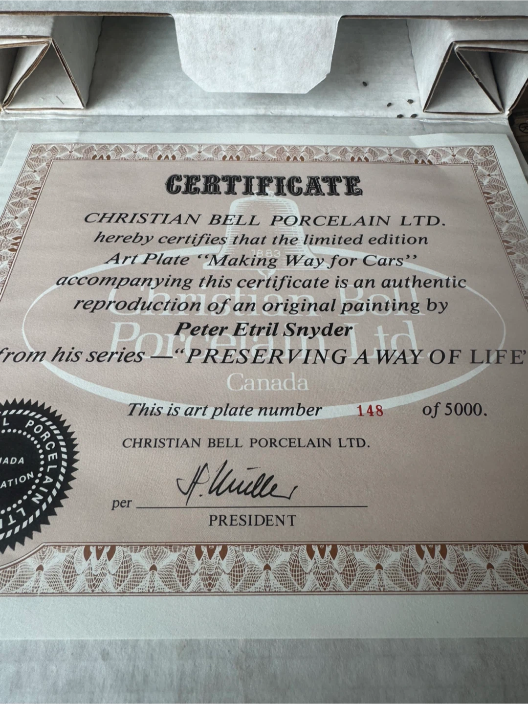 Christian Bell Porcelain Ltd. Limited Edition Art Plates - photo 5