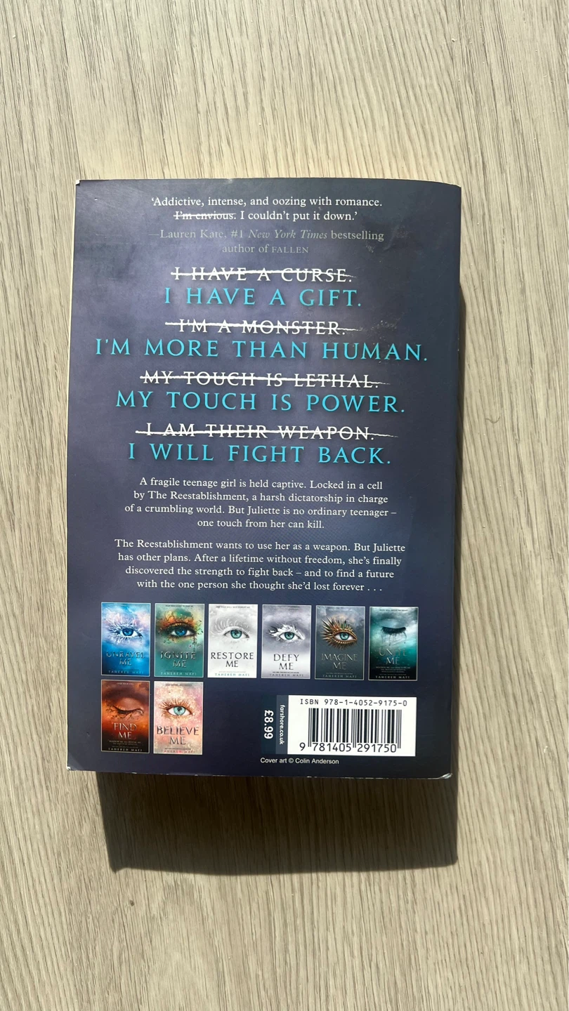 Shatter Me by Tahereh Mafi Paperback Book - photo 2