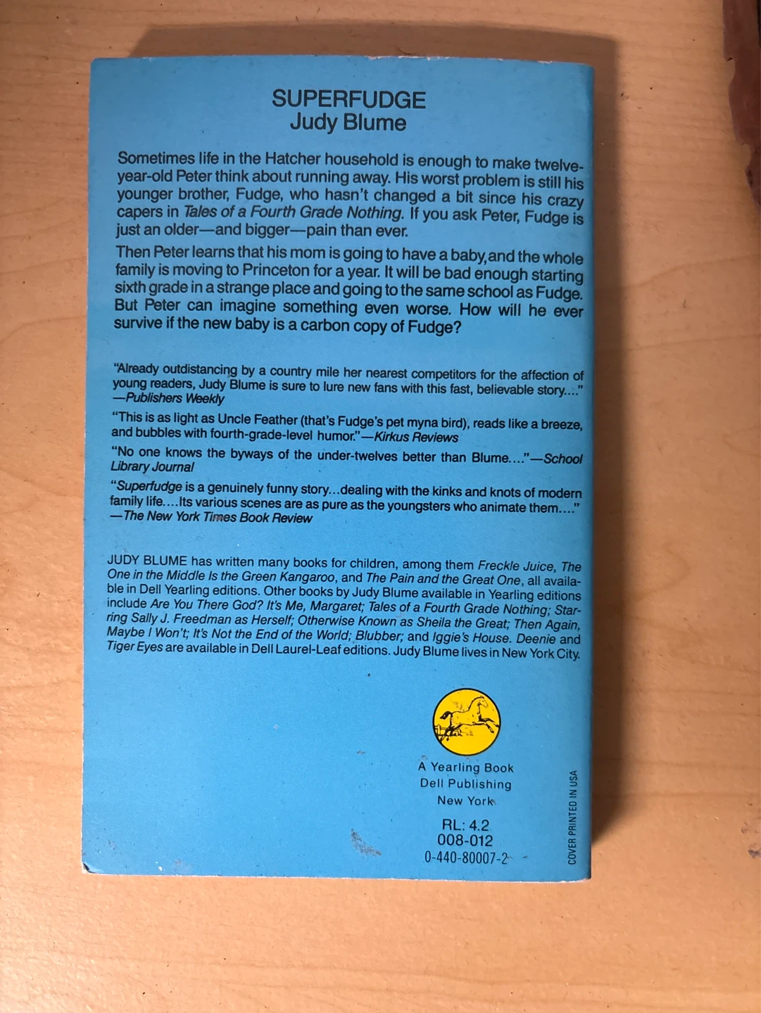 Superfudge by Judy Blume - Dell Yearling Book - photo 2