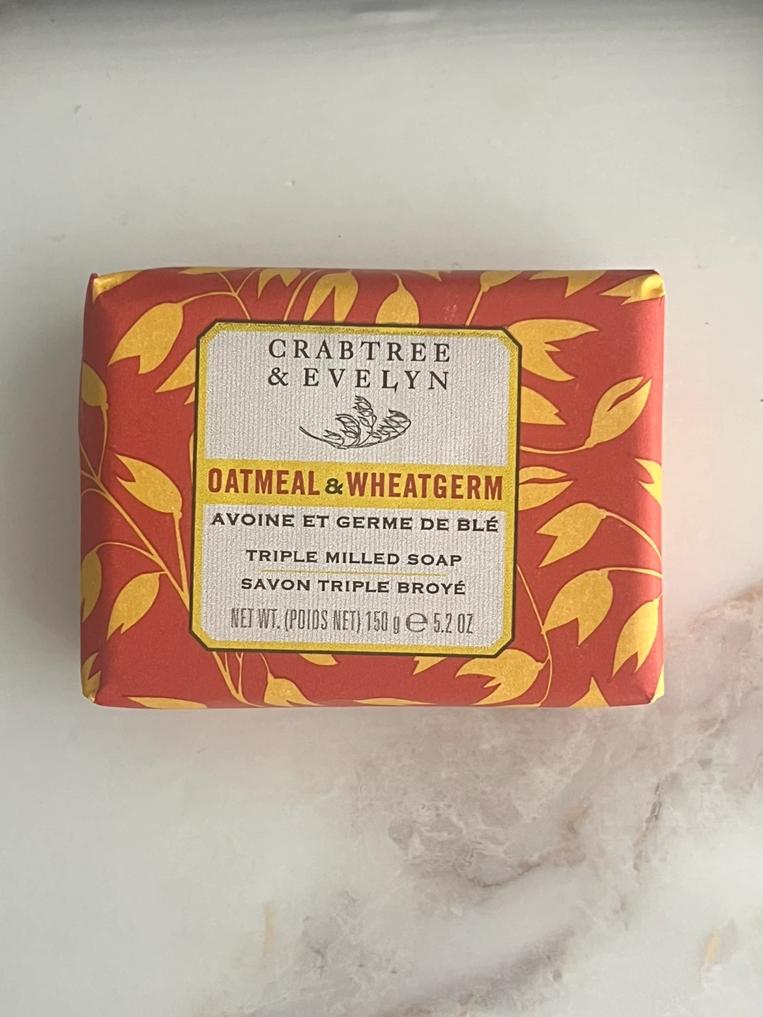 New Crabtree & Evelyn Oatmeal & Wheatgerm Triple Milled Soap