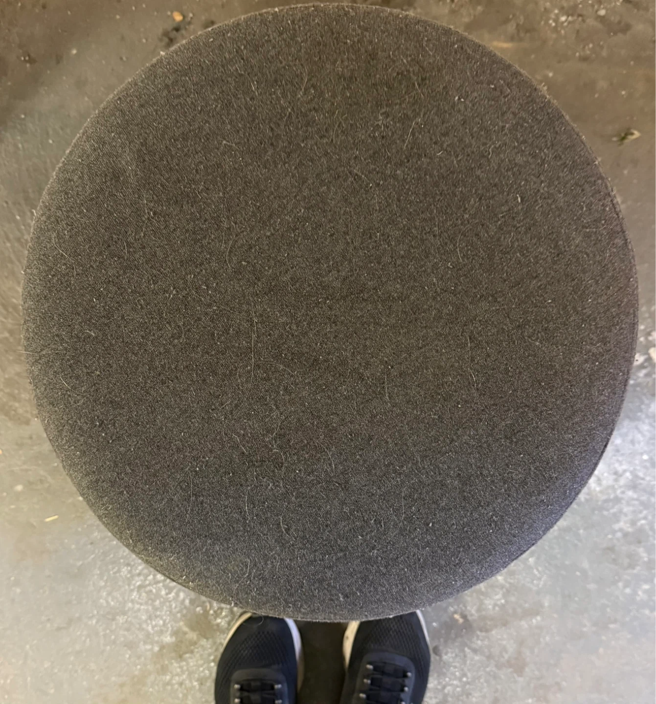 Gray Round Storage Ottoman - photo 2