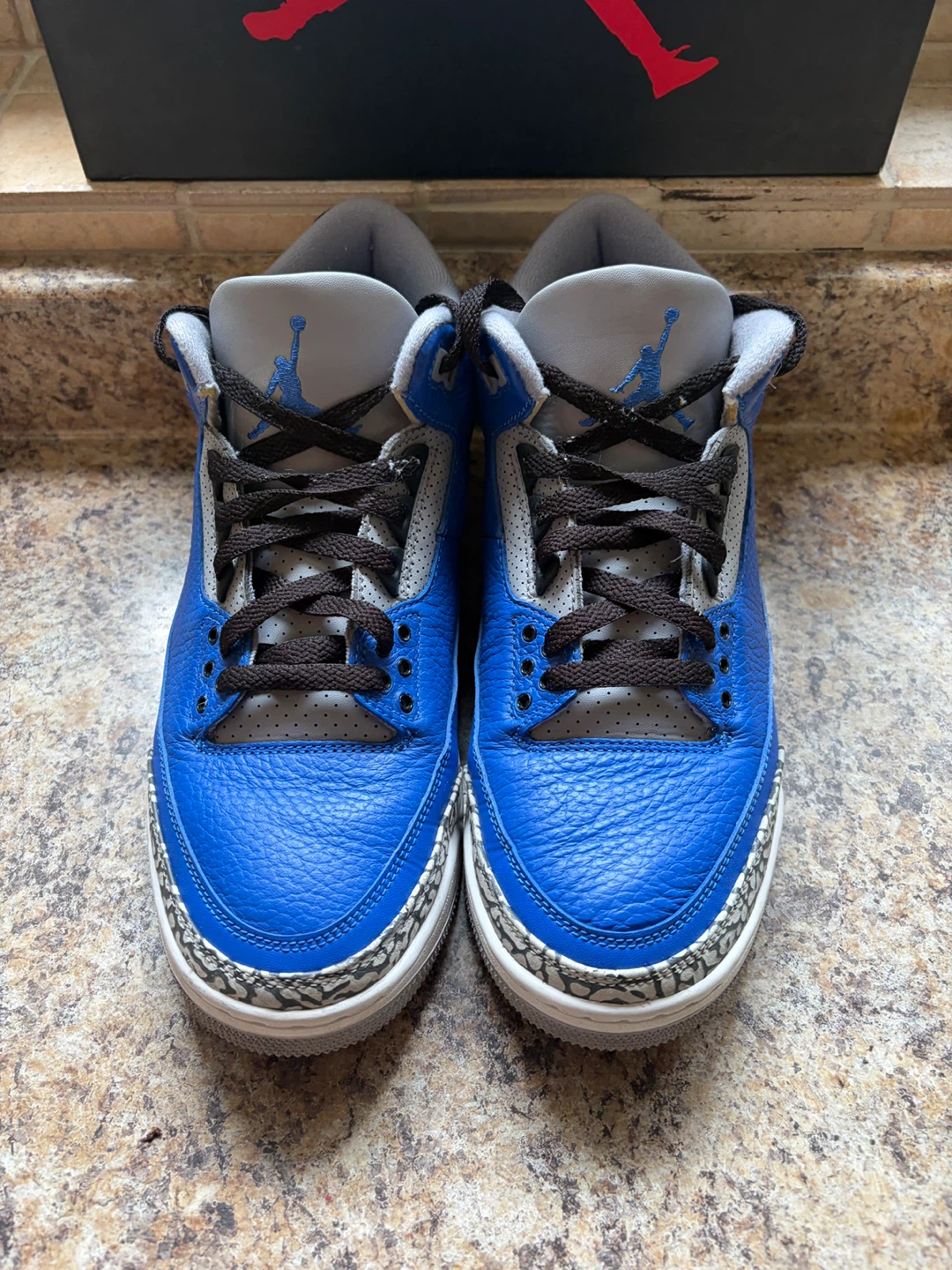 Air Jordan 3 Retro Sneakers - Racer Blue - photo 4