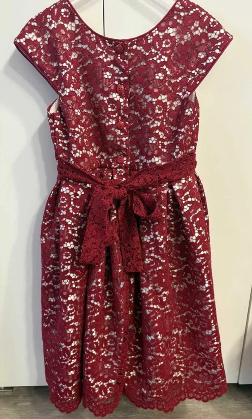 CHILD SIZE 5- ‘Jona Michelle’ Red Lace Dress - photo 3
