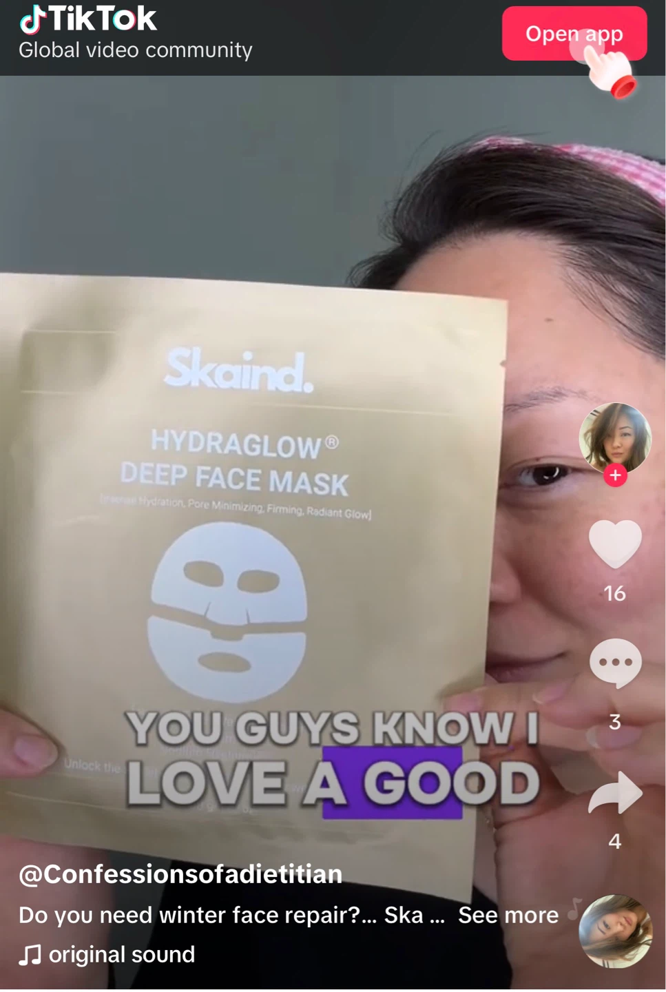 Viral TikTok  Korean Hydraglow Deep Face and neck Masks
